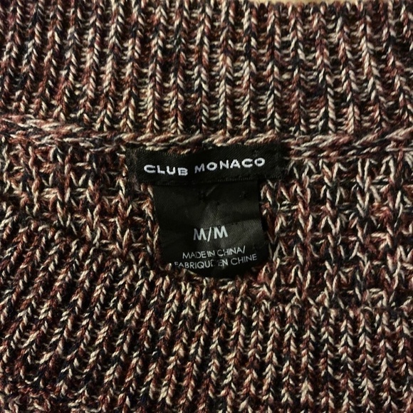 Club Monaco Medium Multi-Color Scoop Neck 3/4 Sleeve Marled Sweater - EUC - Picture 4 of 5